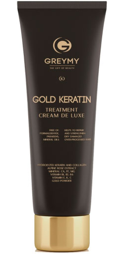 GREYMY GOLD KERATIN TREATMENT CREAM DE LUXE - Кератин Крем для восстановления и выпрямления волос 100мл
