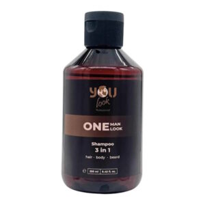 You Look Professional ONE Man Look 3in1 Shampoo – Шампунь 3 в 1 для волос, тела и бороды, 250 мл You Look Professional ONE Man Look 3in1 Shampoo – Шампунь 3 в 1 для волос, тела и бороды, 250 мл