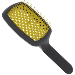 Janeke Superbrush Curvy Black with Yellow - Щітка з вигнутою ручкою, чорна з жовтим Janeke Superbrush Curvy Black with Yellow - Щітка з вигнутою ручкою, чорна з жовтим