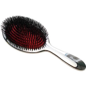 Janeke Superbrush LUX Silver - Гребінець для волосся з натуральною щетиною кабана та нейлоном великий, срібний Janeke Superbrush LUX Silver - Гребінець для волосся з натуральною щетиною кабана та нейлоном великий, срібний