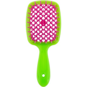 Janeke Superbrush Small Green with Fuchsia - Гребінець для волосся, зелений з фуксією Janeke Superbrush Small Green with Fuchsia - Гребінець для волосся, зелений з фуксією