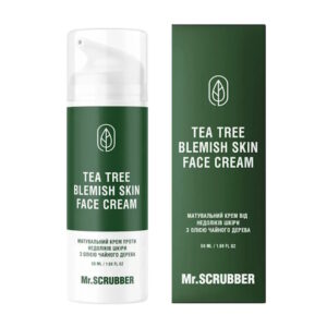 Mr.SCRUBBER Tea Tree Blemish Skin Face Cream – Матувальний крем від недоліків шкіри з олією чайного дерева, 50 мл Mr.SCRUBBER Tea Tree Blemish Skin Face Cream – Матувальний крем від недоліків шкіри з олією чайного дерева, 50 мл