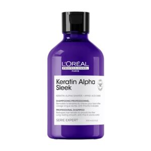 L'Oreal Professionnel Keratin Alpha Sleek Shampoo - Професійний безсульфатний шампунь для гладкості та контролю пухнасті волосся, 300 мл L'Oreal Professionnel Keratin Alpha Sleek Shampoo - Професійний безсульфатний шампунь для гладкості та контролю пухнасті волосся, 300 мл