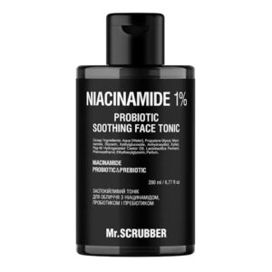Mr.SCRUBBER Niacinamide 1% Probiotic Soothing Face Tonic – Успокаивающий тоник для лица, 200 мл Mr.SCRUBBER Niacinamide 1% Probiotic Soothing Face Tonic – Успокаивающий тоник для лица, 200 мл