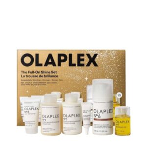 Olaplex Full-On Shine Set - Подарочный набор для мгновенного сияния, гладкости и силы волос, 3x100 + 2x30 + 5 мл Olaplex Full-On Shine Set - Подарочный набор для мгновенного сияния, гладкости и силы волос, 3x100 + 2x30 + 5 мл