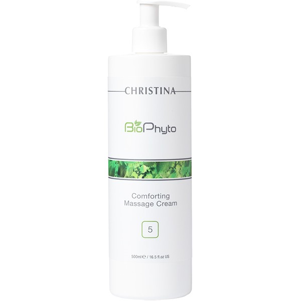 CHRISTINA Bio Phyto Comforting Massage Cream - Успокаивающий массажный крем (шаг 5), 500мл