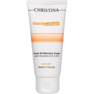 CHRISTINA Cream ElastinCollagen Carrot Oil Moisture with Vit. A, E & HA - Увлажняющий крем с витаминами A, E и гиалуроновой кислотой для сухой кожи 60мл