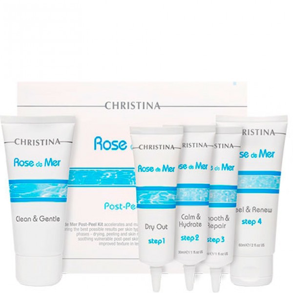 CHRISTINA Rose de Mer Post Peeling Kit - Набор «Роз де Мер» Для Постпилингового Ухода 2 х 60мл + 3 х 30мл