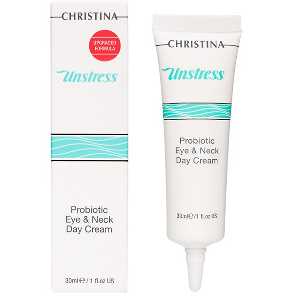 CHRISTINA Unstress Pro-Biotic Day Cream Eye & Neck SPF8 - Дневной крем для кожи вокруг глаз и шеи SPF8, 30мл