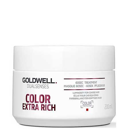 Goldwell Dualsenses Color Extra Rich 60Sec Treatment – Маска-уход за 60 секунд для толстых и пористых окрашенных волос, 200 мл