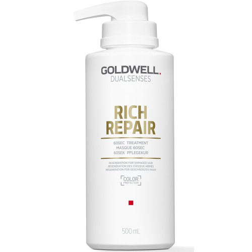 Goldwell Dualsenses Rich Repair 60Sec Treatment - Восстанавливающая маска для волос, 500 мл