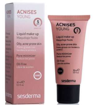 Sesderma ACNISES YOUNG Liquid make-up SPF 5 - Жидкий тональный крем с СЗФ 5 (Тёмный тон) 30мл