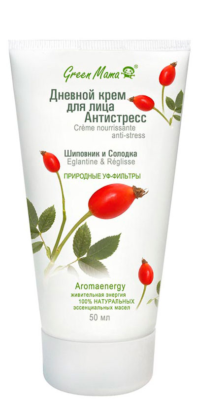 Green Мama Creme anti-stress - БИО Дневной крем для лица "Антистресс" шиповник и солодка 50мл