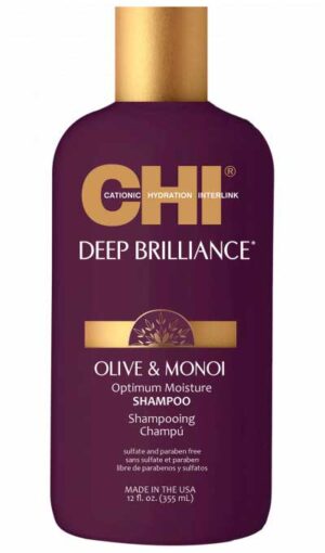 CHI Deep Brilliance Optimum Moisture Shampoo - Зволожуючий шампунь для пошкодженого волосся, 355 мл