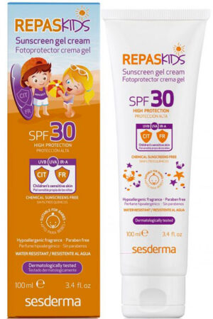 Sesderma REPASKIDS Sunscreen gel cream SPF30 - Солнцезащитный Крем-Гель СЗФ 30, 100мл