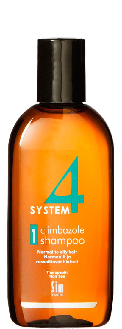 Sim SENSITIVE SYSTEM 4 Climbazole Shampoo 1 - Шампунь №1 для нормальной и жирной кожи головы 75мл