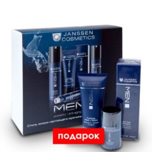 JANSSEN Cosmetics MEN SET CLEANSING & CARE - Набір для чоловіків "Очищення та догляд" 75мл + 50мл + 30гр
