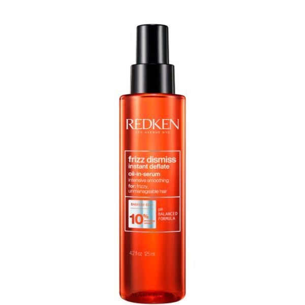 REDKEN Frizz Dismiss instant Deflate - Незмивна олія-сироватка для захисту та дисципліни неслухняного і кучерявого волосся, 125 мл