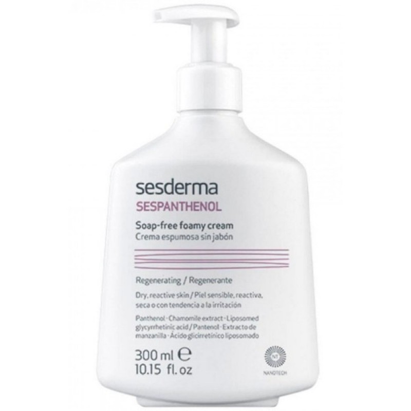 Sesderma SESPANTHENOL Soap-free foamy cream - Крем-пенка для умывания восстанавливающая 300мл