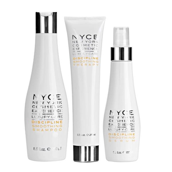 NYCE Luxury Care Discipline Kit – Набір дисциплінуючих косметичних засобів для волосся, 250+200+150 мл