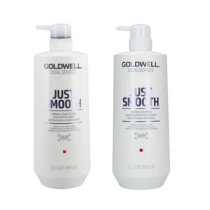 Goldwell Dualsenses Just Smooth Double Smoothing Max Kit – Набір подвійного розгладження неслухняного волосся, 1000+1000 мл