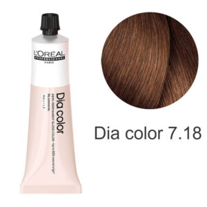 L’Oreal Professionnel Dia color - Крем-фарба для волосся Холодний коричневий 7.18, 60 мл