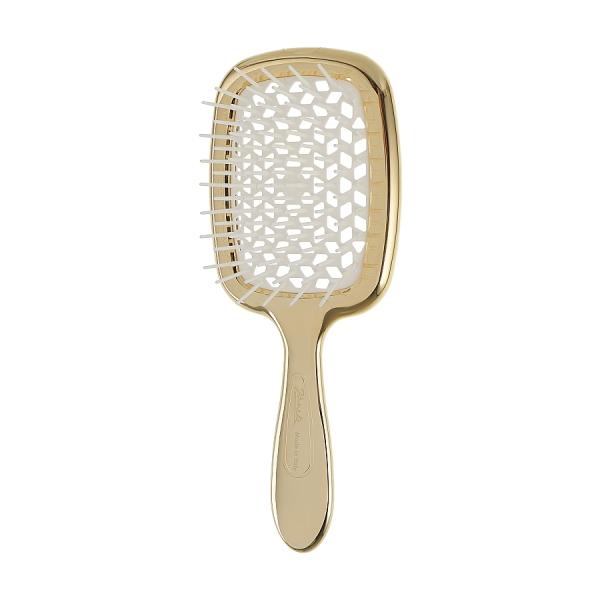 Janeke Superbrush Limited Edition Gold and White - Гребінець для волосся, золотий з білим