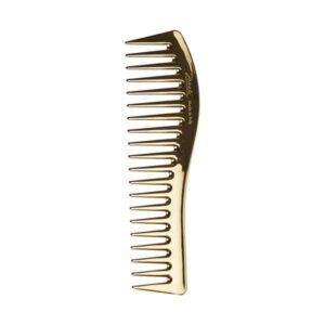 Janeke Gold Wavy Comb – Изогнутый гребень для волос, золото