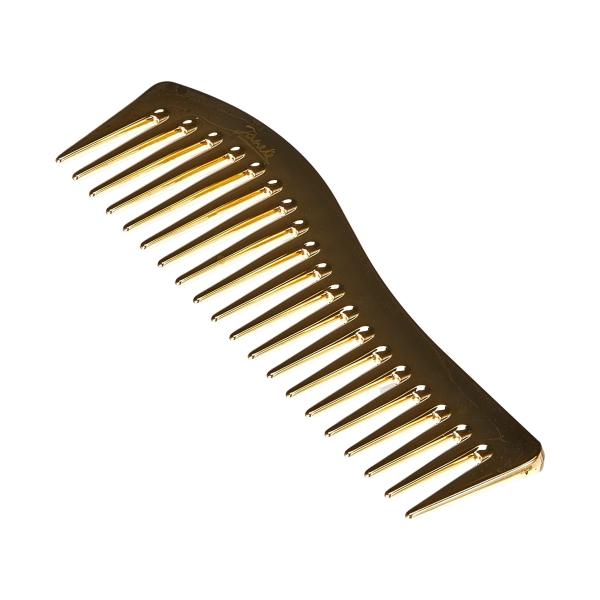 Janeke Gold Wavy Comb – Вигнутий гребінь для волосся, золото