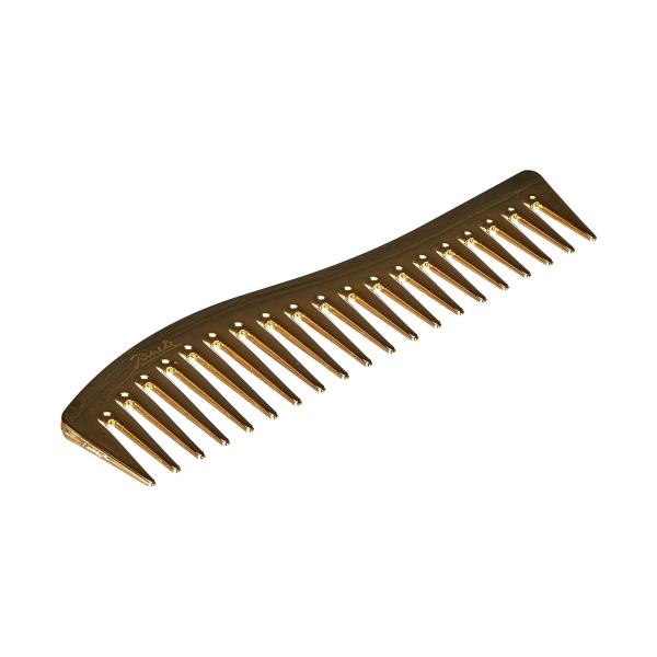 Janeke Gold Wavy Comb – Вигнутий гребінь для волосся, золото