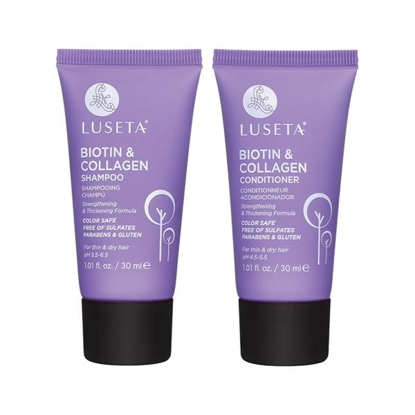 Luseta Beauty Biotin & Collagen Travel Set Duo – Дорожный набор для волос с биотином и коллагеном, 2×30 мл