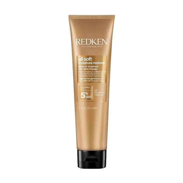 Redken All Soft Moisture Restore Leave-In Treatment – Зволожуючий термозахисний крем для сухого та ламкого волосся, 150 мл