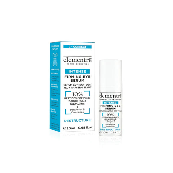 Elementre Firming Eye Serum 10% Peptides, Bakuchiol, Squalane - Укрепляющая сыворотка для глаз, 20 мл