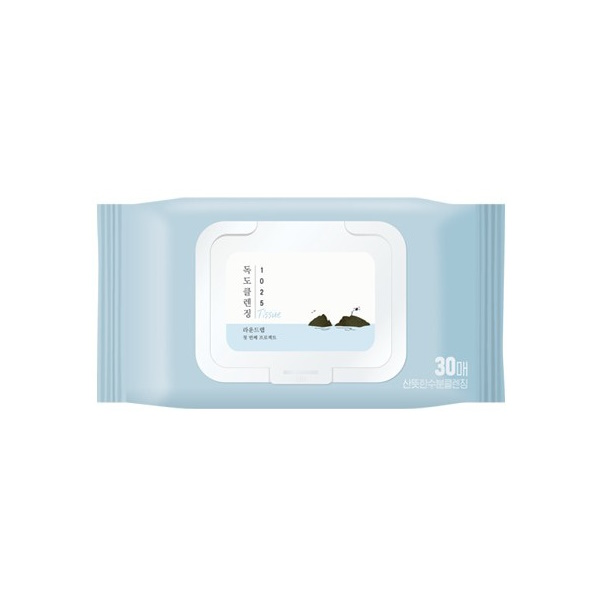 Round Lab 1025 Dokdo Cleansing Tissue - Очистительные салфетки с морской водой, 30 шт