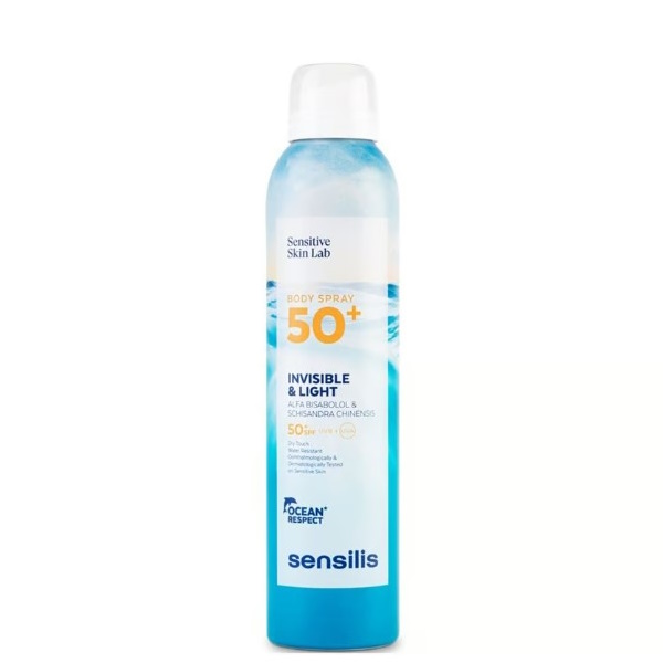 Sensilis Invisible & Light Body Spray SPF50+ - Сонцезахисний спрей для тіла, 200 мл