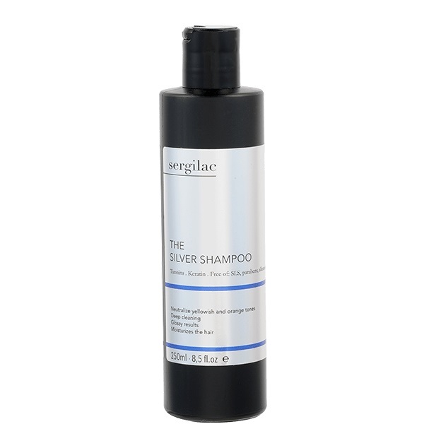 Sergilac The Silver Shampoo – Шампунь для нейтралізації жовтого пігменту, 250 мл