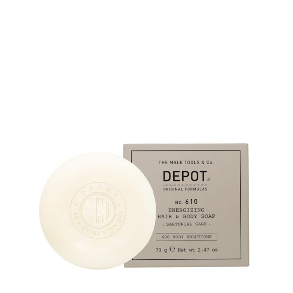 DEPOT No. 610 Energizing Hair & Body Soap – Энергетическое мыло для волос и тела, 70 г