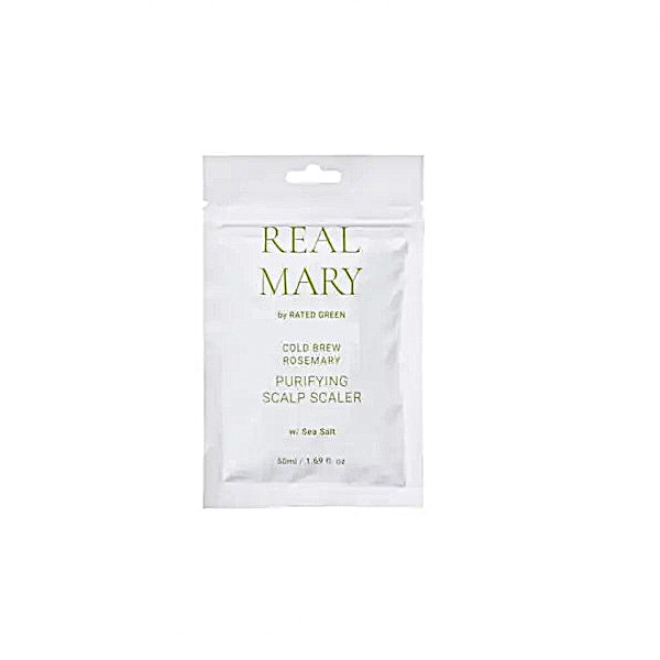 Rated Green Real Mary Purifying Scalp Scaler – Очищающая маска с морской солью для кожи головы, саше 50 мл