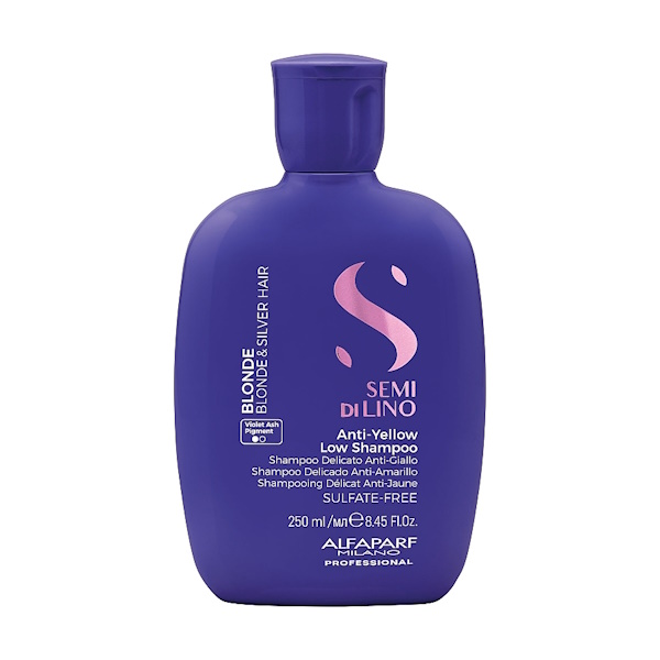 Alfaparf Semi di Lino Anti-Yellow Low Shampoo - Шампунь для светлых и обесцвеченных волос, 250 мл