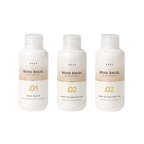 Brae Bond Angel Professional Set - Набор для защиты волос от повреждений во время окрашивания, обесцвечивания и химических процедур, 3 x 100 мл