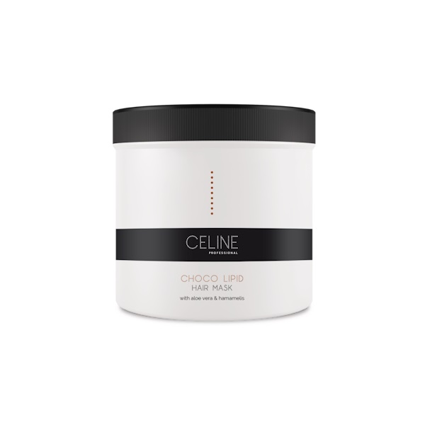 Celine Professional Choco Lipid Hair Mask – Интенсивная липидная маска с экстрактом какао для восстановления волос, 500 мл