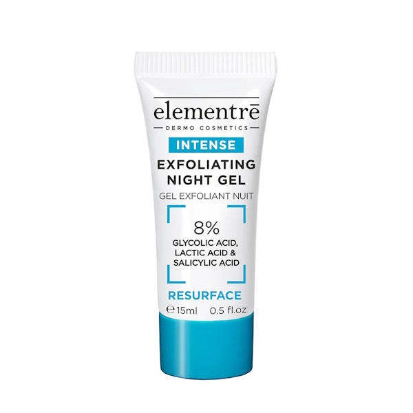 Elementre Intense Exfoliating Night Gel 8% Glycolic, Lactic, Salicylic Acids – Ночной гель-эксфолиант, 15 мл