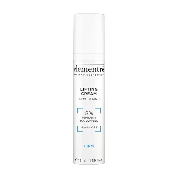 Elementre Lifting Cream 8% Peptides & Hyaluronic Acid – Ліфтинговий крем для обличчя, 15 мл