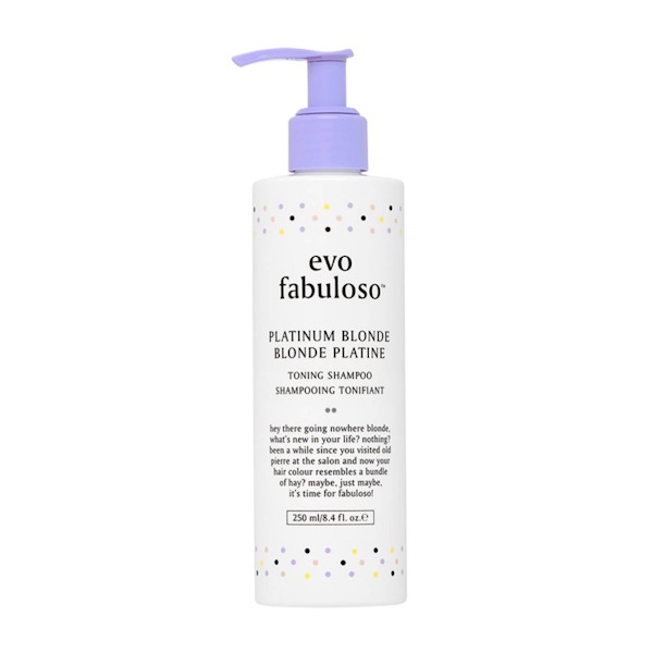 evo Fabuloso Platinum Blonde Toning Shampoo - Интенсивный тонирующий шампунь-уход для волос «Платинум блонд», 250 мл
