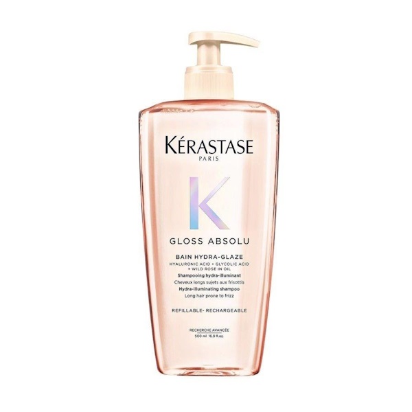 Kerastase Gloss Absolu Bain Hydra-Glaze Shampoo - Зволожуючий шампунь-ванна для блиску довгого, неслухняного волосся, 500 мл