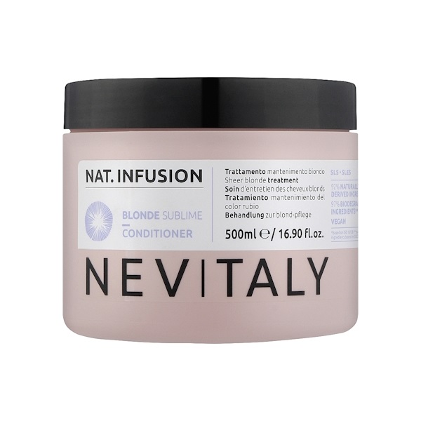 Nevitaly Blonde Sublime Conditioner – Крем-ополіскувач для нейтралізації жовтих відтінків на волоссі, 500 мл