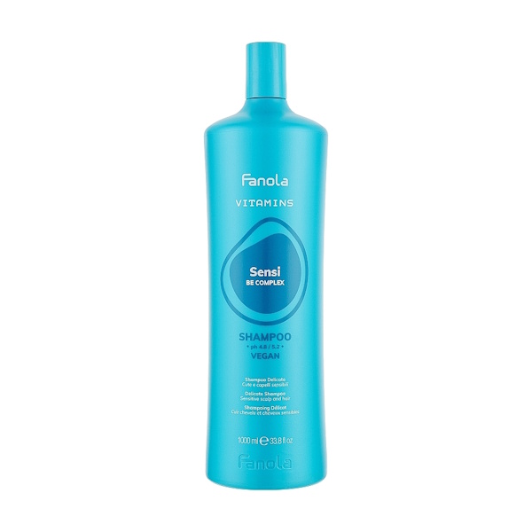 Fanola Vitamins Delicate Sensitive Shampoo – Заспокійливий шампунь для чутливої ​​шкіри голови, 1000 мл