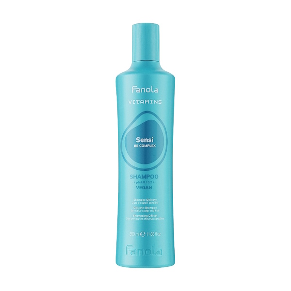 Fanola Vitamins Delicate Sensitive Shampoo – Успокаивающий шампунь для чувствительной кожи головы, 350 мл