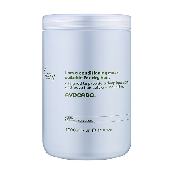 Kezy Avocado Mask – Кондиционирующая маска для сухих волос, 1000 мл