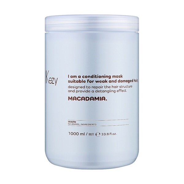 Kezy Macadamia Mask – Маска для ослабленого та пошкодженого волосся, 1000 мл